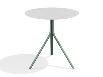 MELIK - Round powder coated steel table with 3-star base by BABEL D - view 2
